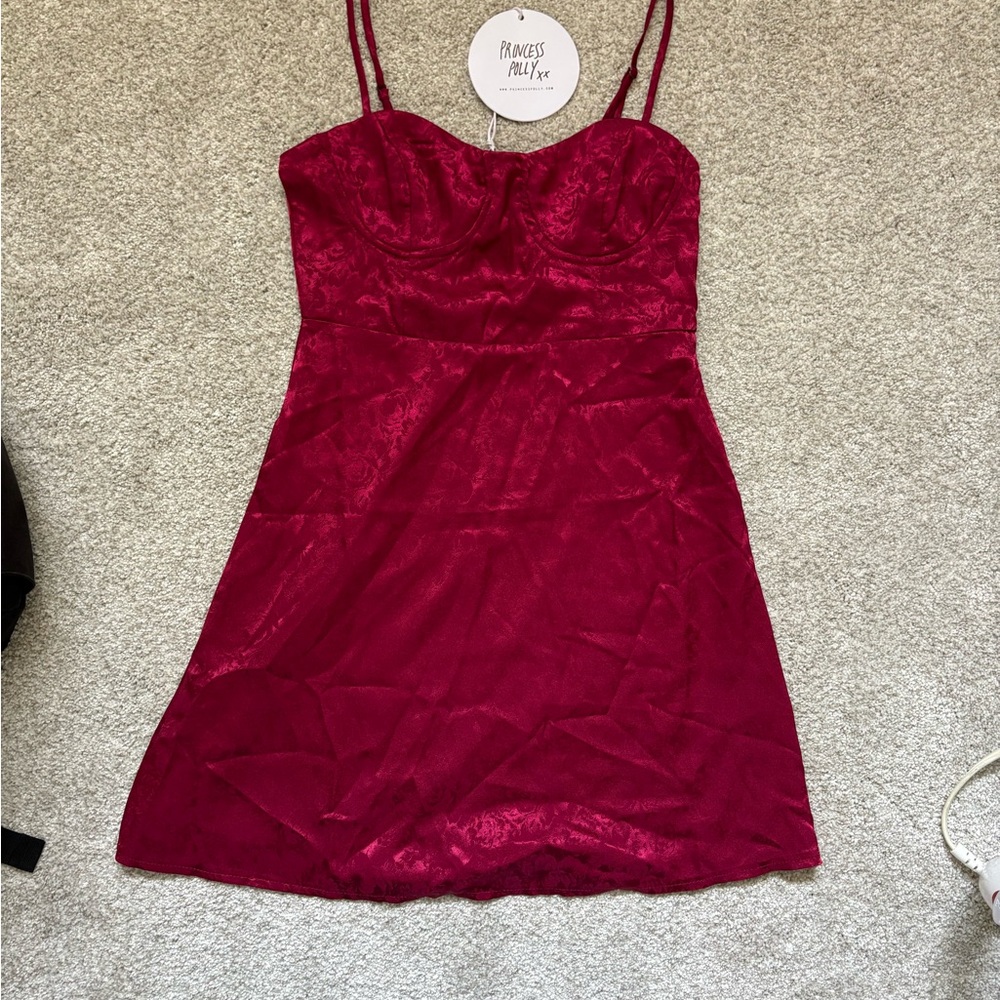 Princess Polly Red Slip Mini Dress